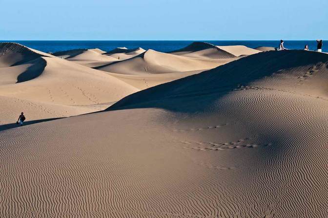 Die fantastischen Dünen von Maspalomas - hier wird die Sahara-Nähe spürbar