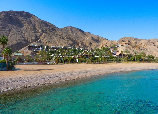 Der Urlaubsort Eilat am Roten Meer – aufgenommen Ende Oktober