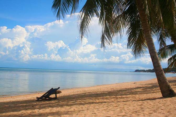 Koh Samui im September - der Strand ist leer, die Regenwolken haben sich aufgelöst