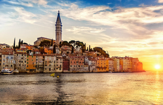 Rovinj im Abendlicht – aufgenommen Ende September