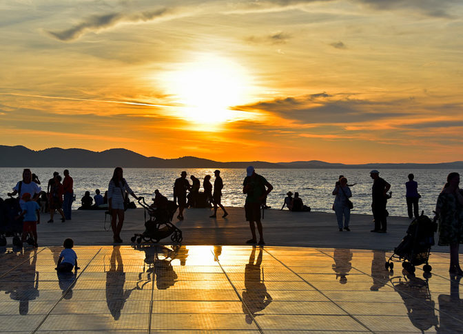 Abendstimmung am Hafen von Zadar – aufgenommen Mitte September