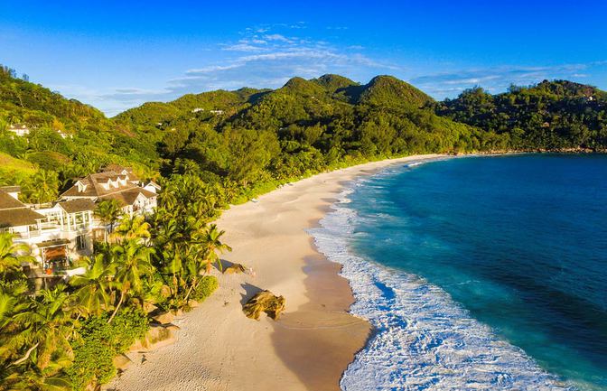 Paradiesstrand im Süden der Insel Mahé – aufgenommen im November 