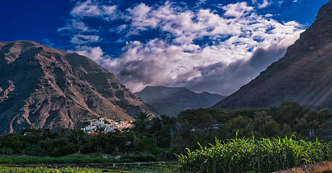 Königliche Kulisse im Valle Gran Rey auf la Gomera