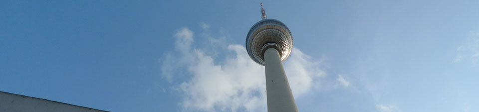 Der Ferhsehturm, das berühmte Wahrzeichen von Berlin
