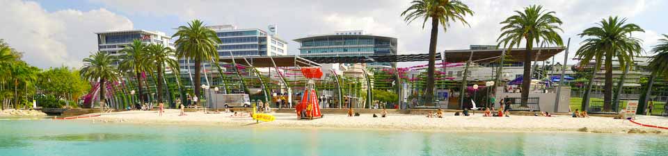 Stadt, Strand und Sonne, hier am Streets Beach